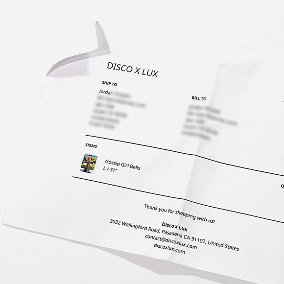 Disco Lemonade X Lux Muse Red Plaid & Sequin Mix Media Bell Bottom Flare Pants - Picture 12 of 15